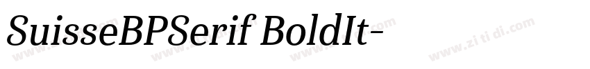 SuisseBPSerif BoldIt字体转换